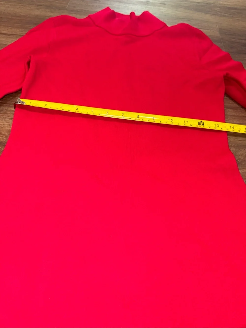 Michael Kors Sweater Dress Women Size Small Red Mock Neck Bell Sleeve